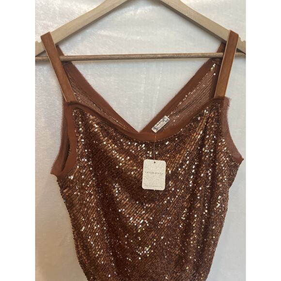 Intimately Free People Velvet Sequin Bodysuit Tank Size S Festival Party Event - Picture 5 of 16